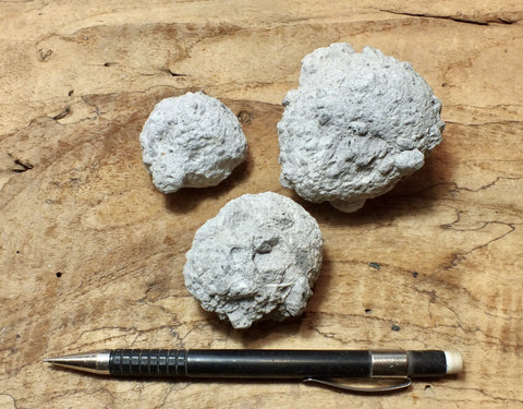 pyroclastic tuff balls - set of unusual tuff snowballs