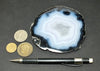 agate - polished slice from an agate-filled geode from Brazil