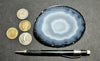 agate - polished slice from an agate-filled geode from Brazil