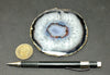 agate - polished slice from an agate-filled geode from Brazil