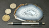 agate - polished slice from an agate-filled geode from Brazil