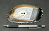 agate - polished slice from an agate-filled geode from Brazil