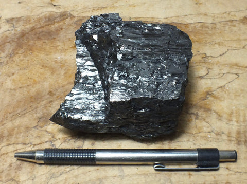 anthracite - teaching hand/display specimen of metamorphic "hard coal" from eastern Pennsylvania