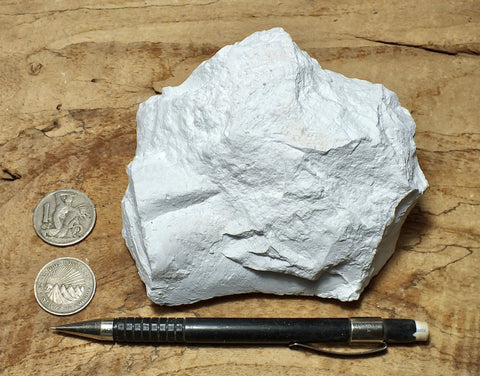 kaolinite - soft white kaolin - large hand/display specimen of the primary constituent of kaolin clay