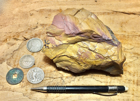 limonite - hand/display specimen of limonite - hydrated iron oxides -  from the cap of a hydrothermal vein at the Keeler Gold Mine