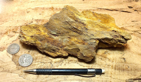 limonite - large hand/display specimen of limonite - hydrated iron oxides -  from the cap of a hydrothermal vein at the Keeler Gold Mine