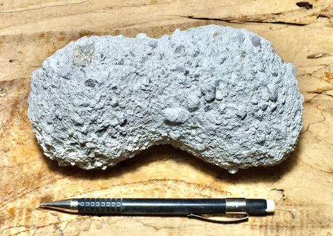 pyroclastic tuff balls - pair of tuff balls fused as they collided in the flow