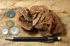 gypsum - sand selenite rose from a dry lake near Oujda, Morocco - large hand/display specimen