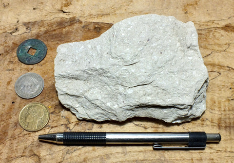 shale -  teaching hand specimen of soft light tan diatomaceous shale from the Upper Miocene Modelo Formation of California
