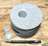 sandstone - medium grained gray - 4" diameter oil well core section from the Stevens Sand