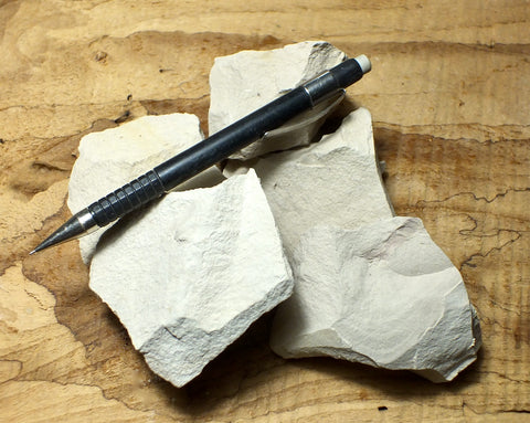 mudstone - teaching student specimens of diatomaceous mudstone from the Sisquoc Formation, Santa Barbara County, Calif. - Unit of 5 specimens