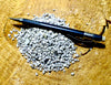 perlite - screened and partially dried perlite pellets and popped perlite - set of two 2-ounce jars