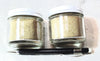 sand - dune sand - fine-grained yellow-brown dune sand derived from a sandstone member of the Menefee Formation in New Mexico - set of two 2-ounce jars