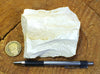 shale - teaching hand specimen of light tan diatomaceous shale from the Monterey Formation, Santa Barbara Co., California