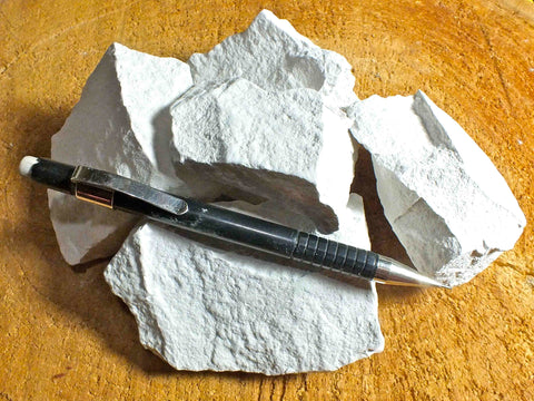 tuff - very pure lithified white volcanic ash - Unit of 5 Student Specimens