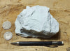 tuff - very pure lithified white volcanic ash mined for Old Dutch Cleanser - teaching hand specimen