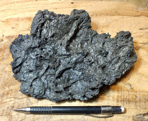basalt - tholeiite basalt aa from the flow that destroyed Kapoho, Hawaii in 2018 - large hand/display specimen