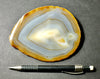 agate - polished slice from an agate-filled geode from Brazil