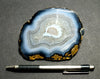 agate - polished slice from an agate-filled geode from Brazil