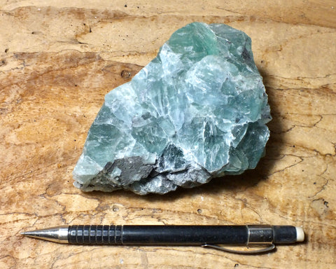 fluorite - massive fluorite - a mineral often associated with metallic ores - hand/display specimen