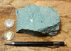 tuff - copper-stained green welded tuff - teaching hand/display specimen