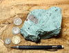 tuff - copper-stained green welded tuff - teaching hand/display specimen