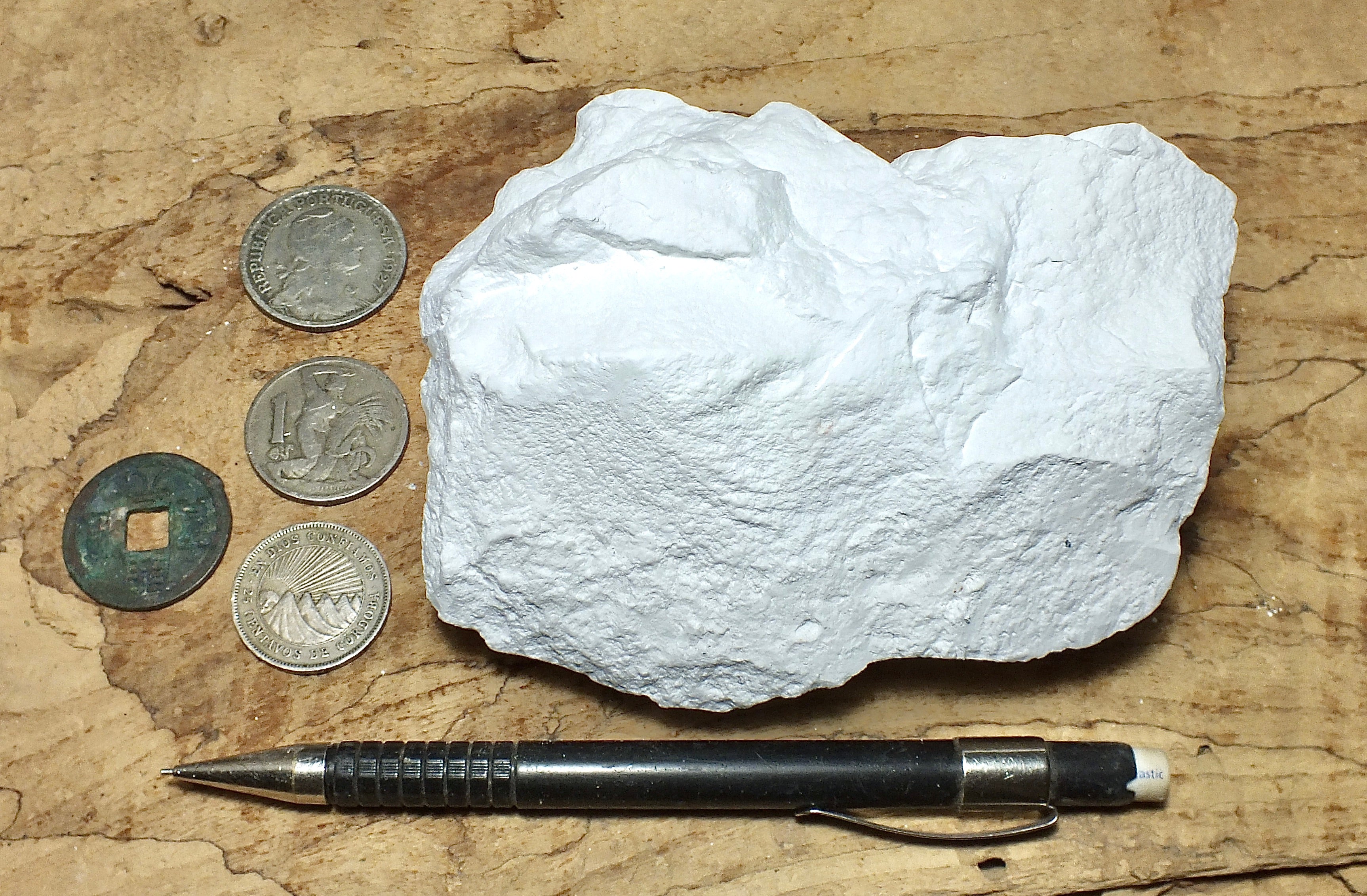 kaolinite - soft white kaolin - hand/display specimen of the primary c ...
