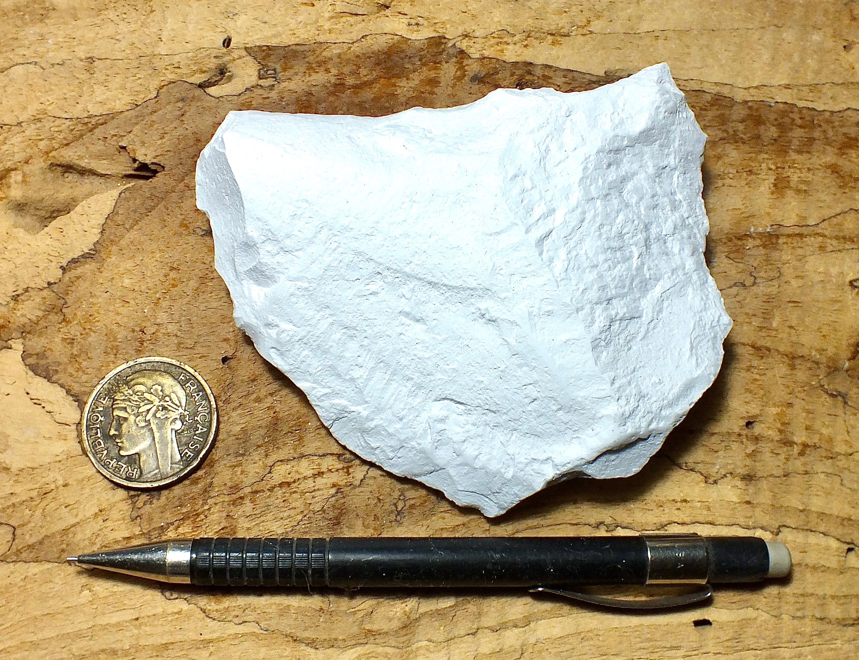 Kaolin Samples kaolinite - soft white kaolin - teaching hand specimen of the primary ...