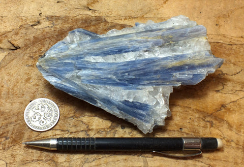 kyanite crystals in quartz -  São José de Safira, Minas Gerais, Brazil - hand specimen