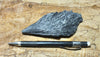 kyanite - black kyanite in a spray of fine crystals, from São José de Safira, Minas Gerais, Brazil - hand specimen