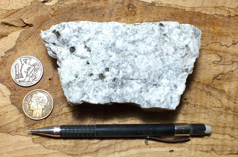 leucogranite - an orogenic collision-related igneous rock - hand specimen