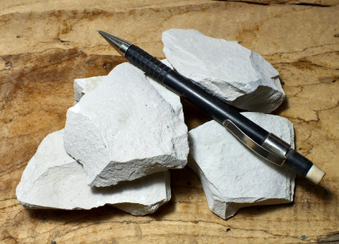 magnesite - teaching student specimens of light tan porous magnesite from the Windous Butte magnesite deposit, Nevada - unit of 5 student specimens