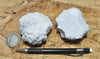 magnesite - white vitreous nodular magnesite - hand specimen pairs