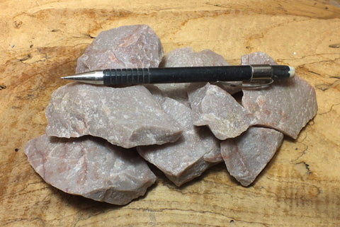 quartzite - pinkish Lower Cambrian quartzite - teaching student specimens - UNIT OF 10 smaller SPECIMENS