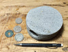 sandstone - medium grained gray - 4" diameter oil well core section from the Stevens Sand