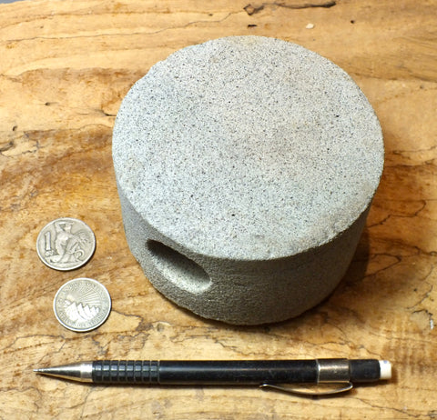 sandstone - medium grained gray - 4" diameter oil well core section from the Stevens Sand