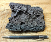 tachylite - glassy tachylite crust on vesicular basalt from the surface of the 2018 Kilauea flow that destroyed Kapoho, Hawaii - hand/display specimen