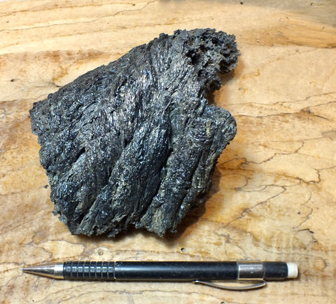 tachylite - fragile basaltic glass from the 2018 Kilauea eruption that destroyed Kapoho, Hawaii - large hand/display specimen