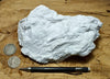 talc - soft white talc from the Acme Mine, Alexander Hills, San Bernardino County, California - display specimen