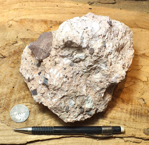 tuff breccia - large display specimen of a spectacular pink tuff breccia