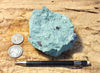 tuff - copper-stained green welded tuff - teaching hand/display specimen