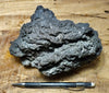 basalt - vesicular basalt polished by wind-blown sand - display specimen