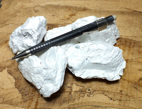 talc - soft white talc from the Acme Mine, Alexander Hills, San Bernardino County, California Unit of 5 student specimens
