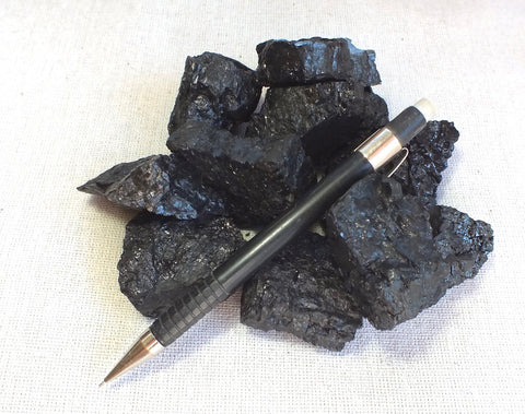 bituminous coal close to anthracite  -  Sufco Mine, Sevier County, Utah - UNIT OF 10 SMALLER SPECIMENS
