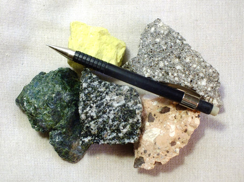 study set of rocks and minerals - buyer selected set of 5 student specimens 