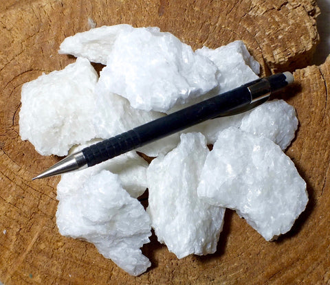 marble - student specimens of white large-crystal marble - Unit of 10 smaller specimens 