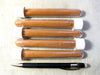 sand - dune sand - orange-pink dune sand with frosted iron-oxide coated grains derived from the Navajo sandstone - set of 5 tubes 