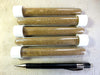 sand - dune sand - fine-grained yellow-brown dune sand derived from a sandstone member of the Menefee Formation in New Mexico - set of 5 tubes 